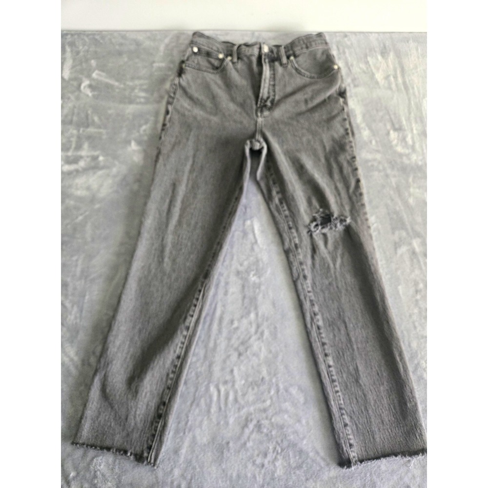 Madewell The Perfect Vintage Jean Size 28 Raw Hem High Rise Faded Black